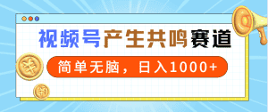 (9133期)2024年视频号,产生共鸣赛道,简单无脑,一分钟一条视频,日入1000+-副业吧