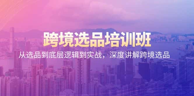 （9143期）跨境选品培训班：从选品到底层逻辑到实战，深度讲解跨境选品-优优云创网
