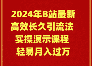 （9179期）2024年B站最新高效长久引流法 实操演示课程 轻易月入过万-优优云创网