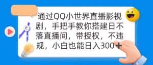 （9279期）通过OO小世界直播影视剧，搭建日不落直播间 带授权 不违规 日入300-优优云创网