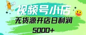 视频号无货源小店从0到1日订单量千单以上纯利润稳稳5000+-优优云创