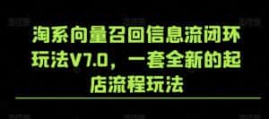 淘系向量召回信息流闭环玩法V7.0，一套全新的起店流程玩法-优优云创网