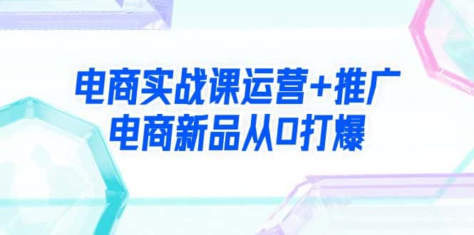 （9313期）电商实战课运营+推广，电商新品从0打爆（99节视频课）-优优云创网