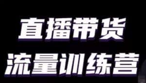 直播带货流量训练营，小白主播必学直播课-优优云创网