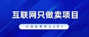 （9623期）互联网的尽头就是卖项目，被割过韭菜的兄弟们必看！轻松月入三万以上！-优优云创网