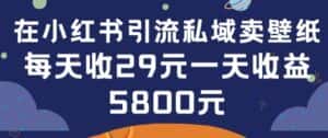 在小红书引流私域卖壁纸每张29元单日最高卖出200张(0-1搭建教程)-优优云创