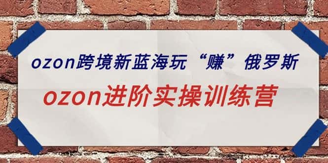 （9800期）ozon跨境新蓝海玩“赚”俄罗斯，ozon进阶实操训练营-优优云创网