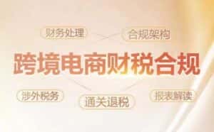 跨境老板财税合规特训营,规避财税风险、提升企业利润-副业吧