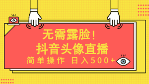 （9938期）无需露脸！Ai头像直播项目，简单操作日入500+！-优优云创网