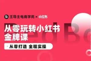 王导主·小红书电商运营实操课，​从零打造  全程实操-优优云创