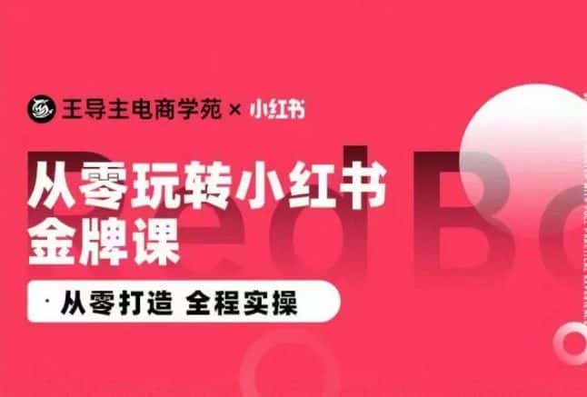 王导主·小红书电商运营实操课，​从零打造  全程实操-优优云创
