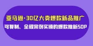 亚马逊30亿大卖爆款新品推广，可复制、全程案例实操的爆款推新SOP-优优云创