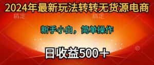 （10003期）2024年最新玩法转转无货源电商，新手小白 简单操作，长期稳定 日收入500＋-优优云创网