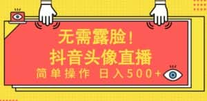 无需露脸，Ai头像直播项目，简单操作日入500+-优优云创网
