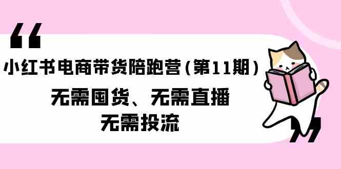 小红书电商带货陪跑营(第11期)无需囤货、无需直播、无需投流-优优云创网