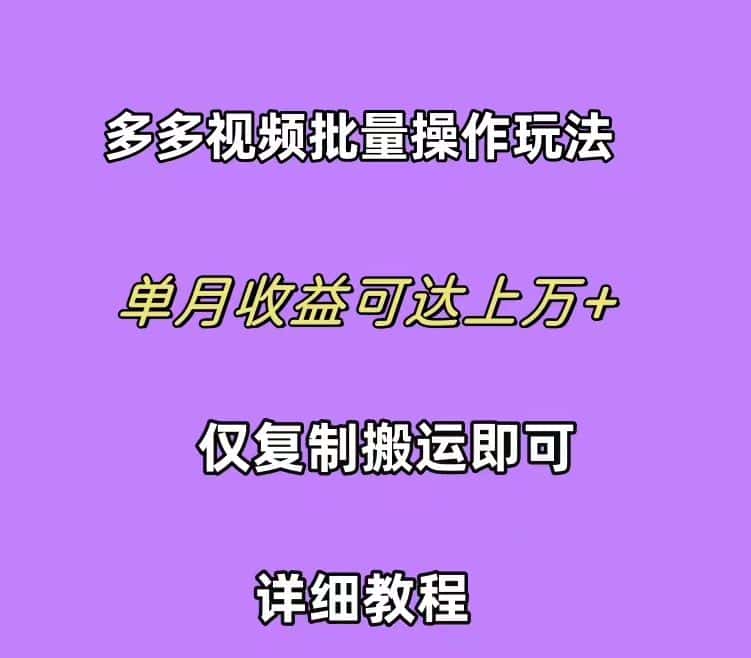 （10029期）拼多多视频带货快速过爆款选品教程 每天轻轻松松赚取三位数佣金 小白必…-优优云创网