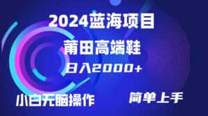 （10030期）每天两小时日入2000+，卖莆田高端鞋，小白也能轻松掌握，简单无脑操作…-优优云创网