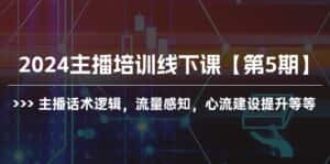 （10161期）2024主播培训线下课【第5期】主播话术逻辑，流量感知，心流建设提升等等-优优云创网