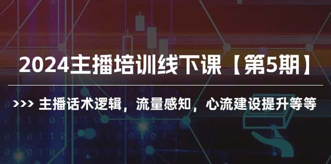 （10161期）2024主播培训线下课【第5期】主播话术逻辑，流量感知，心流建设提升等等-优优云创网