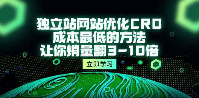 （10173期）独立站网站优化CRO，成本最低的方法，让你销量翻3-10倍（5节课）-优优云创网