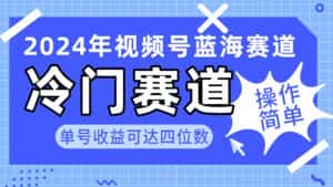 （10195期）2024视频号冷门蓝海赛道，操作简单 单号收益可达四位数（教程+素材+工具）-优优云创网