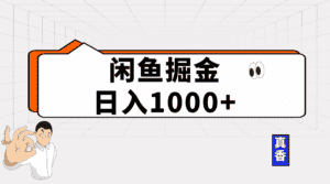 （10227期）闲鱼暴力掘金项目，轻松日入1000+-优优云创网