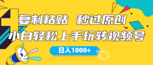 （10328期）视频号新玩法 小白可上手 日入1000+-优优云创