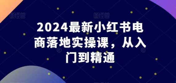 2024最新小红书电商落地实操课，从入门到精通-优优云创网