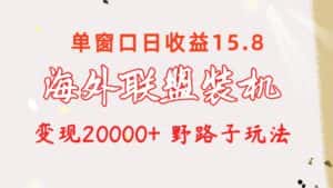 （10475期）海外联盟装机 单窗口日收益15.8  变现20000+ 野路子玩法-优优云创