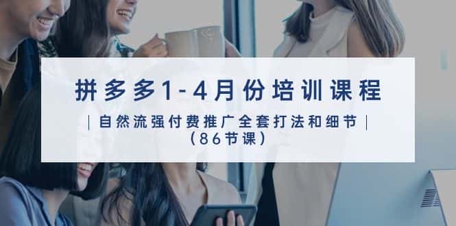 （10495期）拼多多1-4月份培训课程，自然流强付费推广全套打法和细节（86节课）-优优云创网