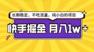 快手超容易变现思路，小白在家也能轻松月入1w+-优优云创网