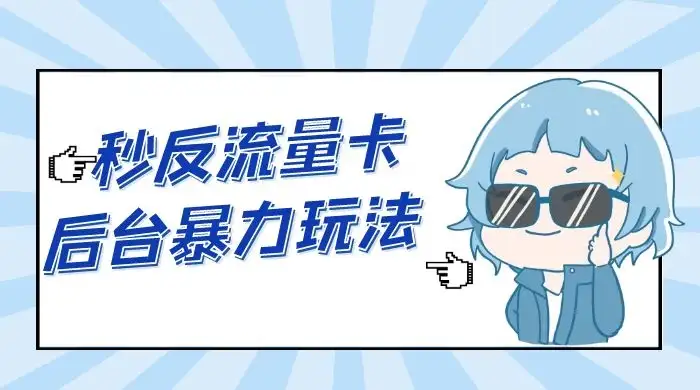 秒反流量卡后台暴力玩法 2.0，日赚三位数-副业吧