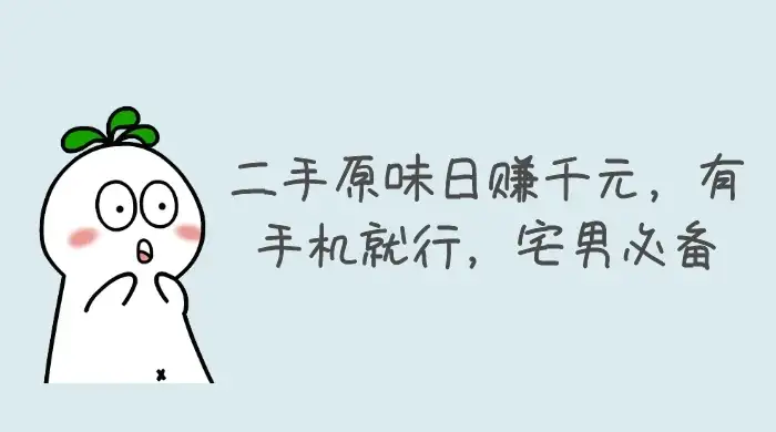 二手原味日赚千元，有手机就行，宅男必备【揭秘】-副业吧