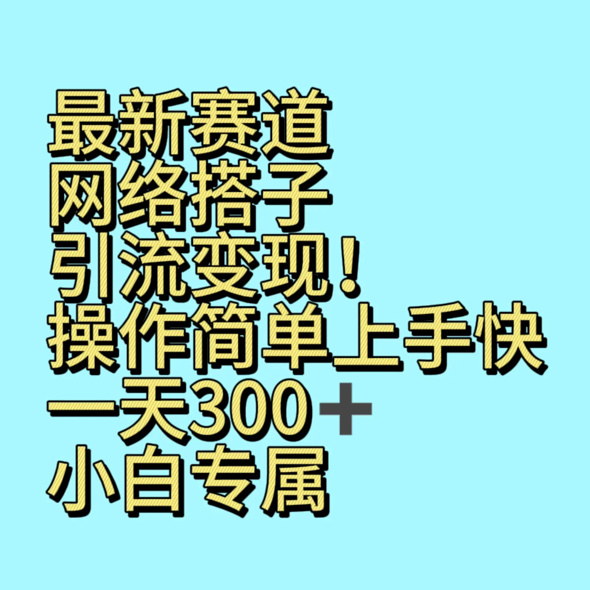 最新赛道网络搭子引流变现！操作简单上手快，一天300+，小白专属-副业吧