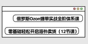 （10555期）俄罗斯 Ozon-爆单实战全阶体系课，零基础轻松开启海外卖货（12节课）-副业吧