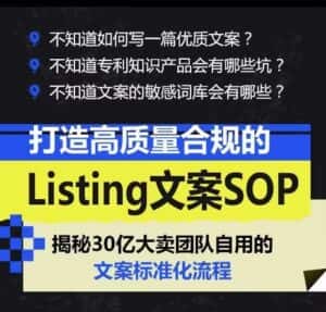 打造高质量合规的Listing文案SOP，掌握亚马逊文案工作的标准化-优优云创