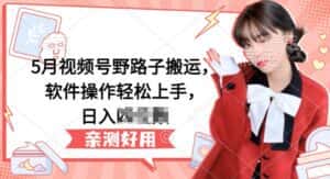 5月视频号野路子搬运，软件操作轻松上手，日入三位数-优优云创