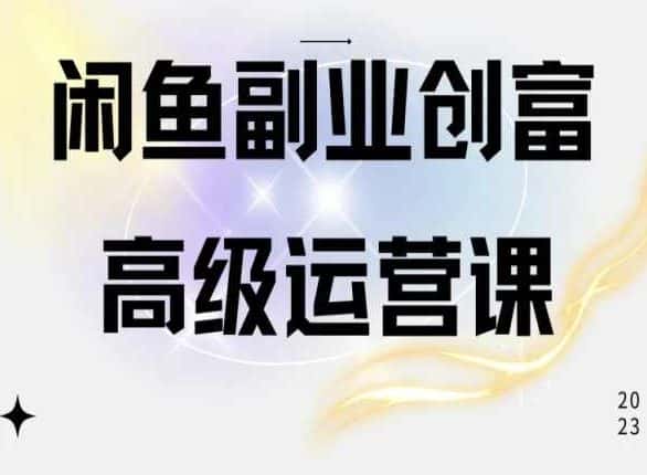 闲鱼电商运营高级课程，一部手机学会闲鱼开店赚钱-优优云创