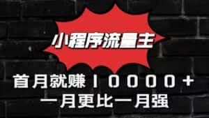 小程序流量主首月就赚10000+，一月更比一月强！小本创业首选-副业吧