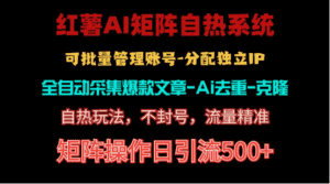 （10828期）红薯矩阵自热系统，独家不死号引流玩法！矩阵操作日引流500+-优优云创