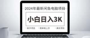 （10845期）2024最新闲鱼卖电脑项目，新手小白日入3K+，最真实的项目教学-优优云创