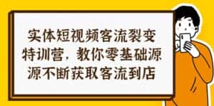 （10904期）实体-短视频客流 裂变特训营，教你0基础源源不断获取客流到店（29节）-优优云创