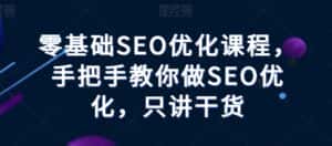 零基础SEO优化课程,手把手教你做SEO优化,只讲干货-优优云创