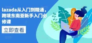 lazada从入门到精通，跨境东南亚新手入门必修课-优优云创
