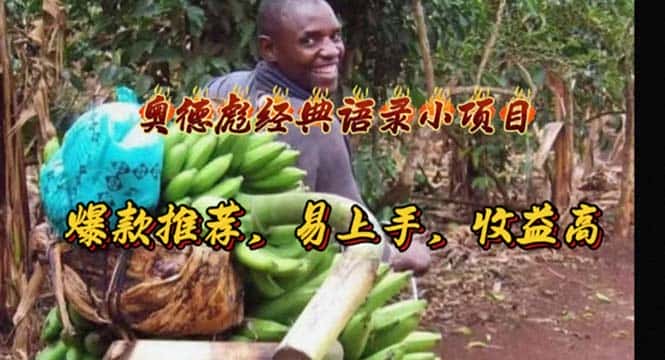 （11030期）奥德彪经典语录小项目，爆款推荐，易上手，收益高-优优云创