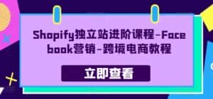 Shopify独立站进阶课程-Facebook营销-跨境电商教程-副业吧