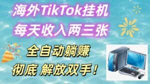 海外TikTok挂机，每天收入两三张，全自动躺赚，彻底 解放双手！-优优云创