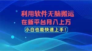 （11078期）利用软件无脑搬运，在新平台月入上万，小白也能快速上手-优优云创