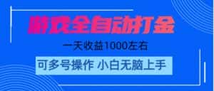 （11201期）游戏自动打金搬砖，单号收益200 日入1000+ 无脑操作-优优云创