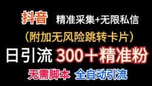 抖音无限暴力私信机（附加无风险跳转卡片）日引300＋精准粉-优优云创